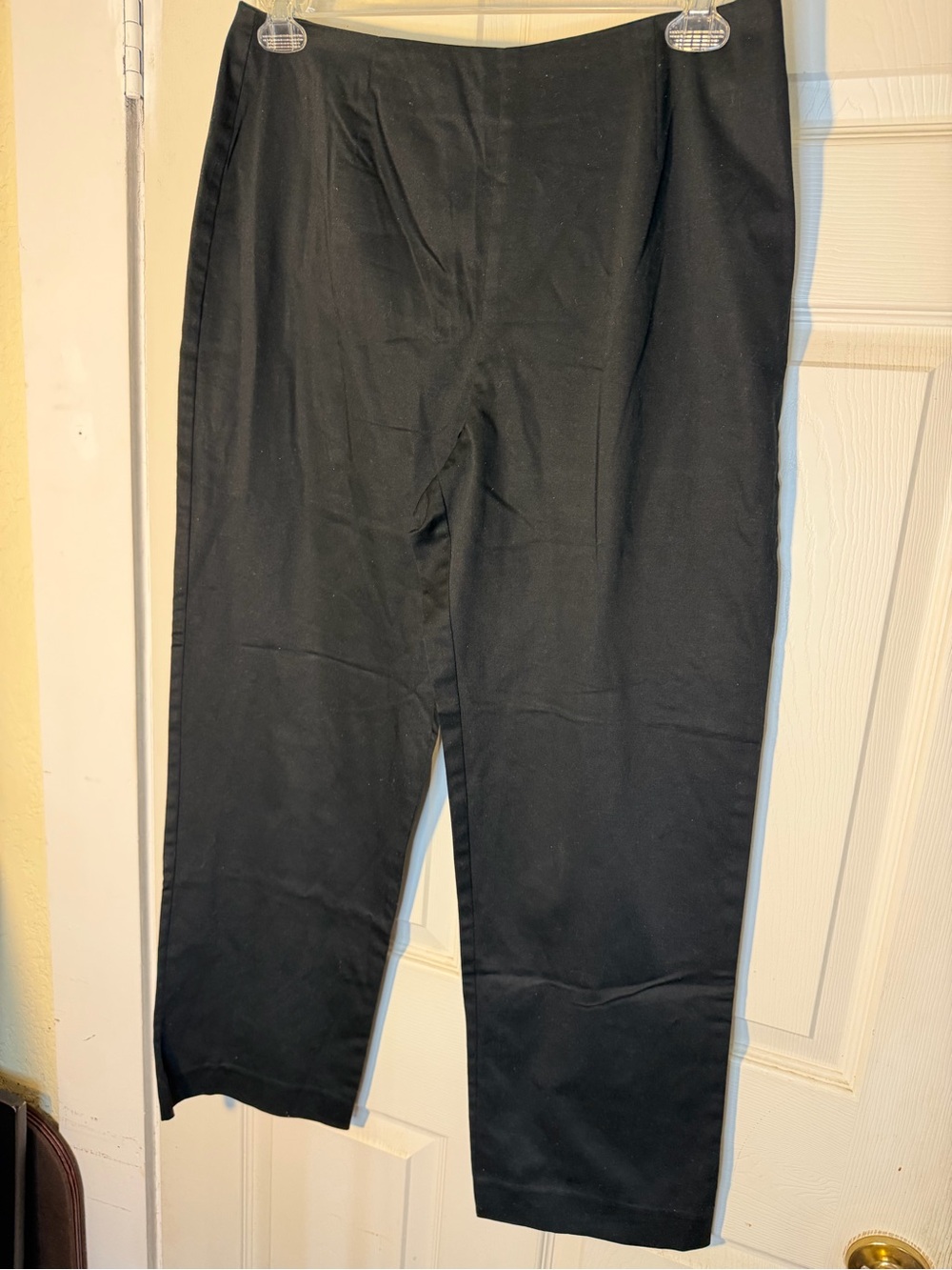 Clues Collections Women's Black Straight-Leg Pants 12